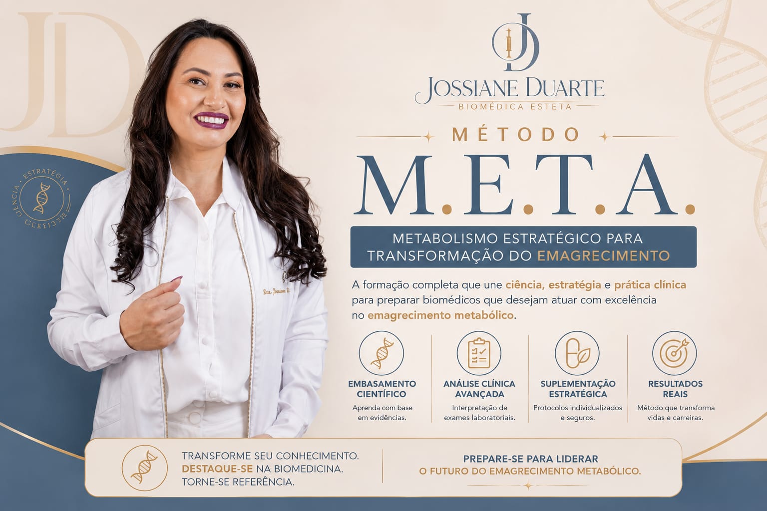 Dra. Jossiane Duarte apresentando o Método M.E.T.A.